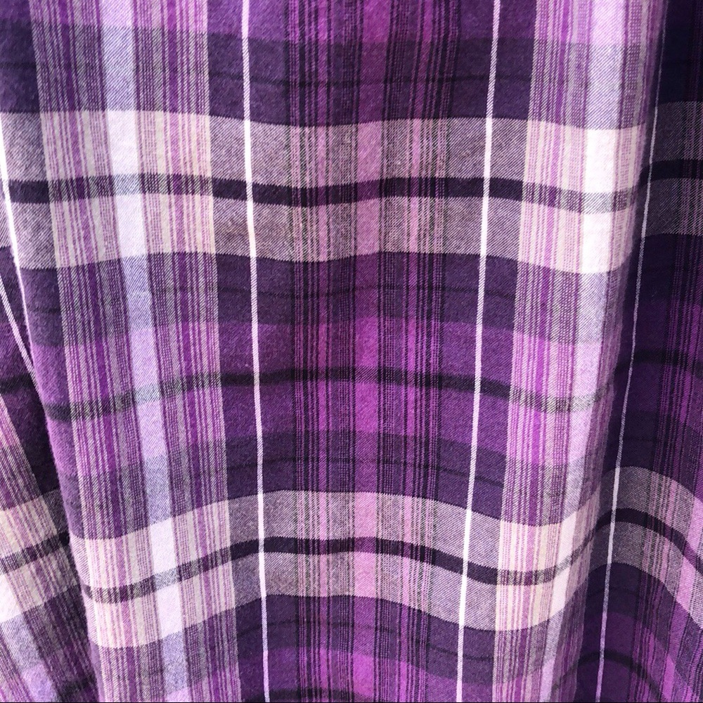 Lane Bryant 22/24W Plaid Hooded Blouse Button up - Picture 7 of 8